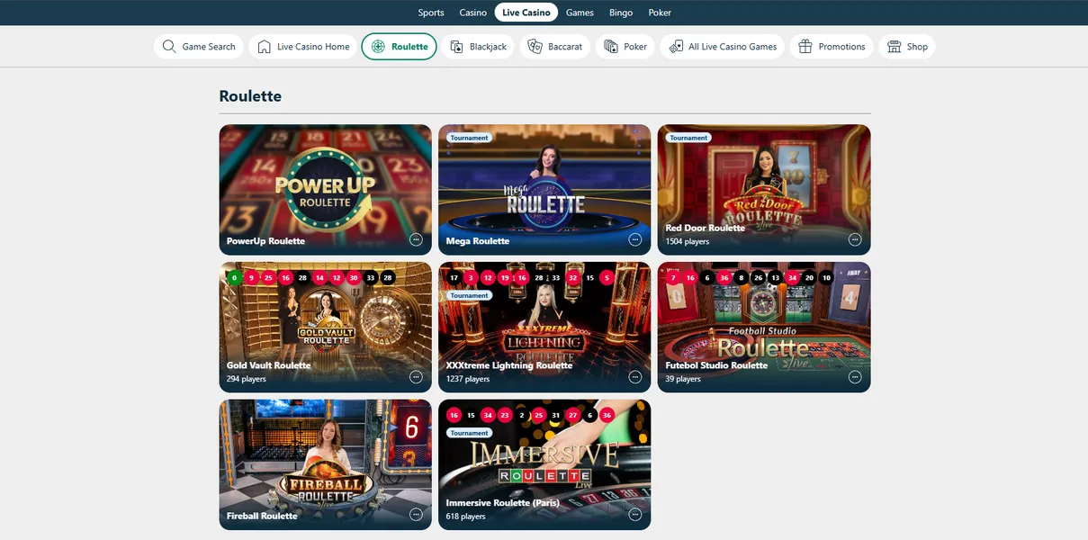 Spill Live med ekte Croupier – Tilgang for registrerte brukere