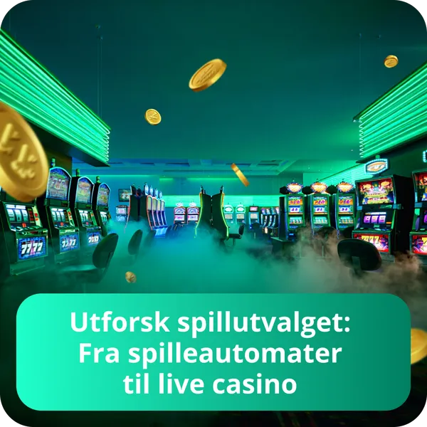 Utforsk spillutvalget: Fra spilleautomater til live casino